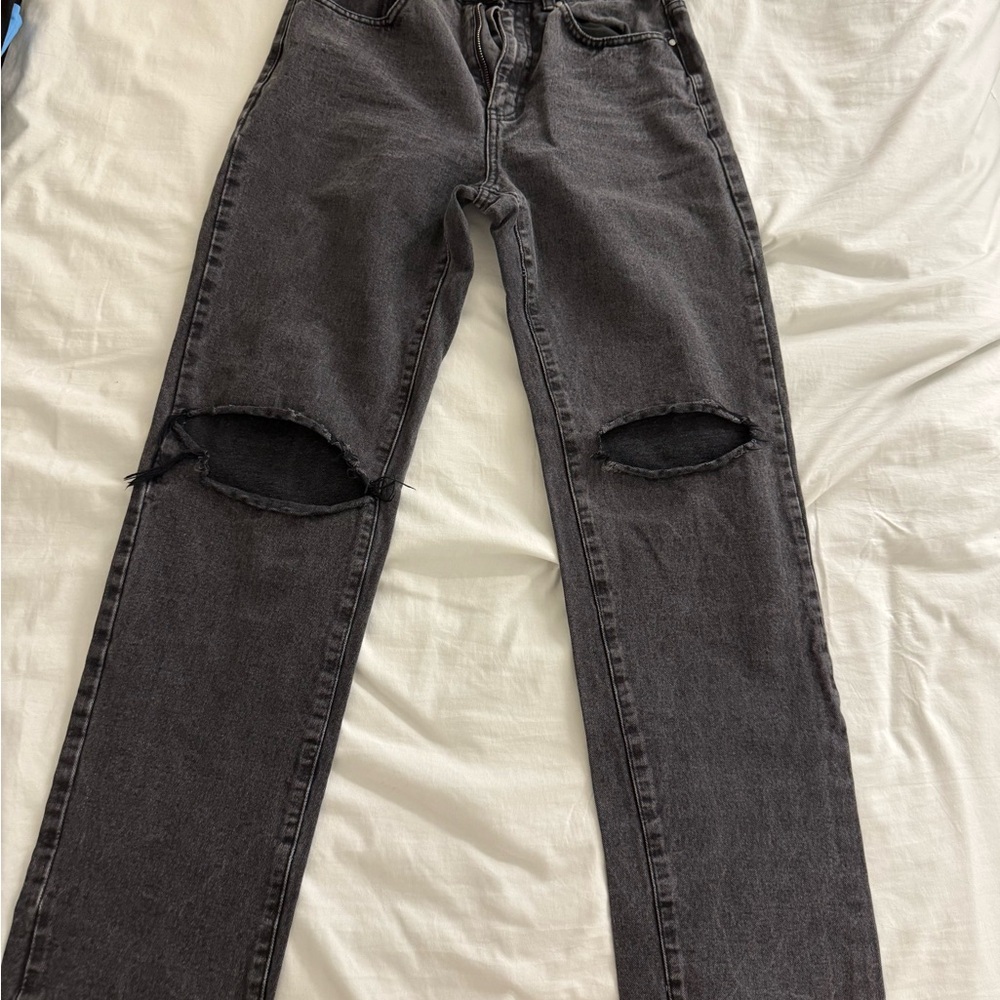 Women’s Distressed Black Jeans